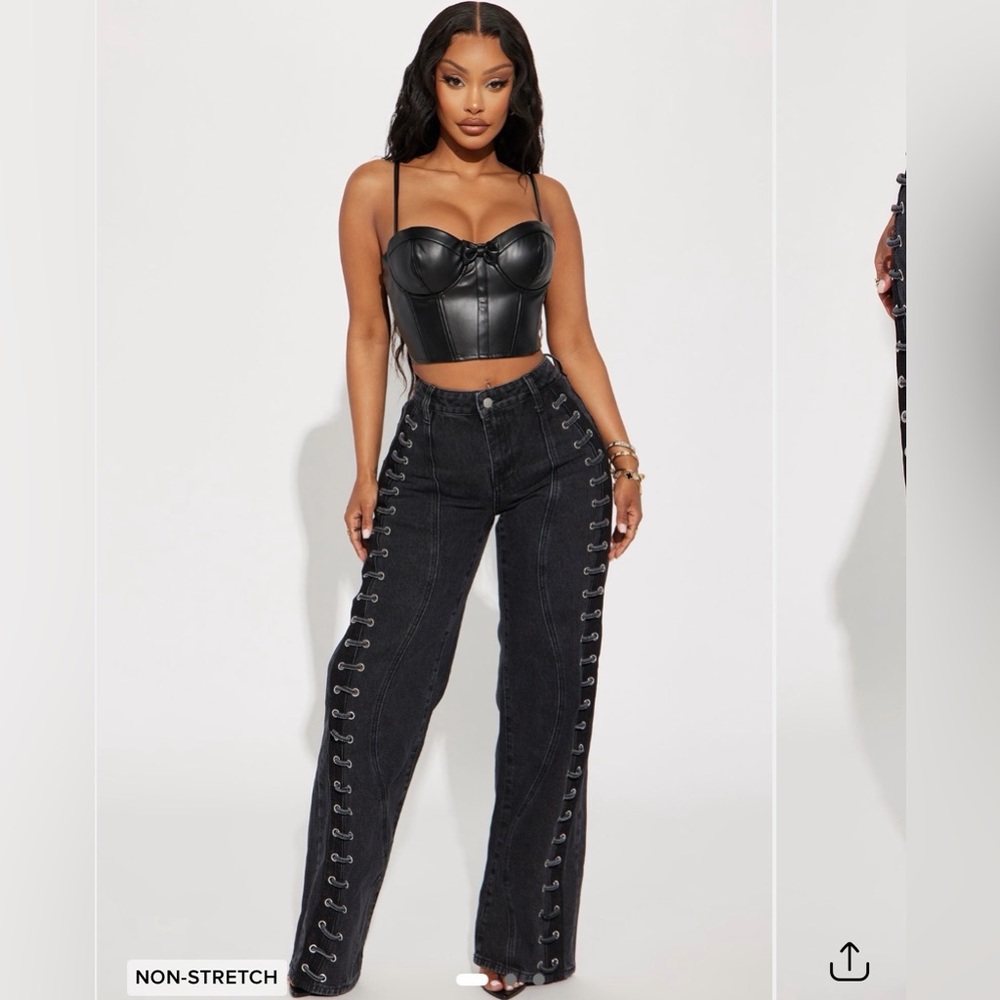Fashion Nova Black Denim Jeans